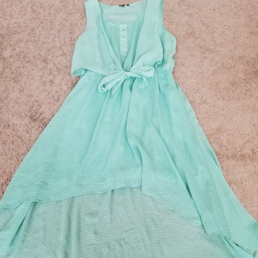 Forever 21 tie front plaid dress junior's size M